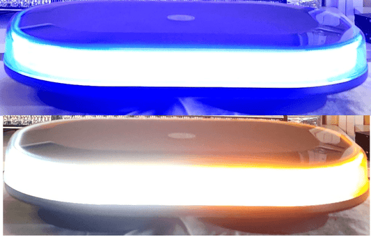 10" Dual Color Amber & White / Blue Smoke Lens Tow Truck Emergency Vehicle LED Warning Magnetic Roof Mount Light Bar (Copy)