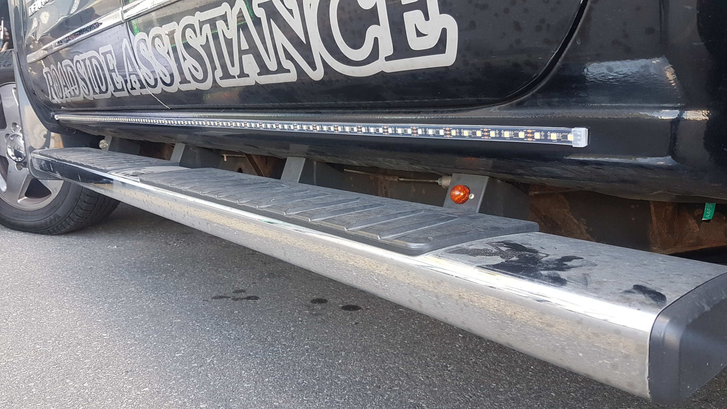 2 x Generation II Multi Color 78" Chaser Warning Strip for Both Side of Rocker Panel / Side Step / Running Board