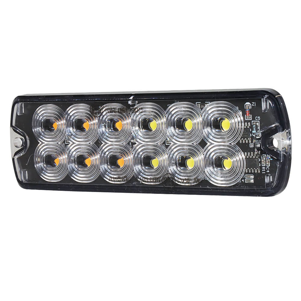 Package Deal - S6 Ultra Slim Double Row Super Bright Premium Green Warning Grille / Surface Mount Strobe Light