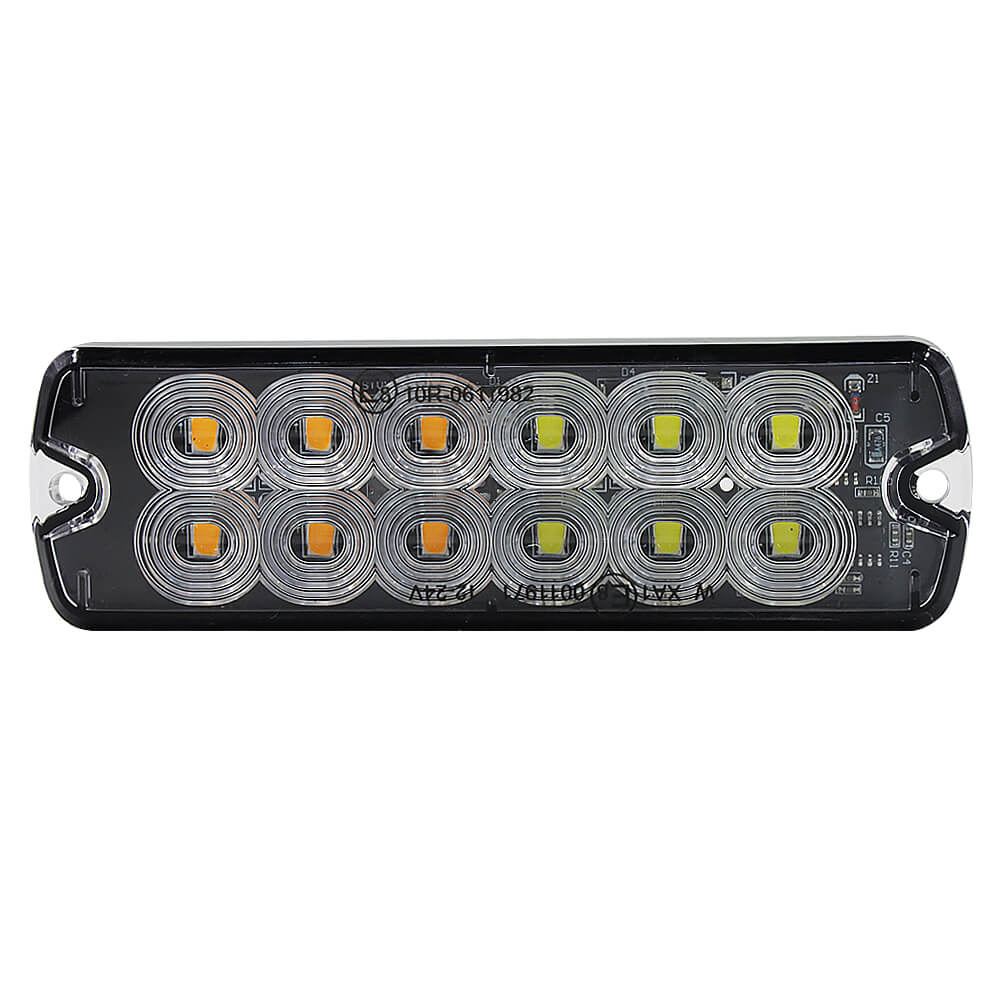 Package Deal - S6 Ultra Slim Double Row Super Bright Premium Green Warning Grille / Surface Mount Strobe Light