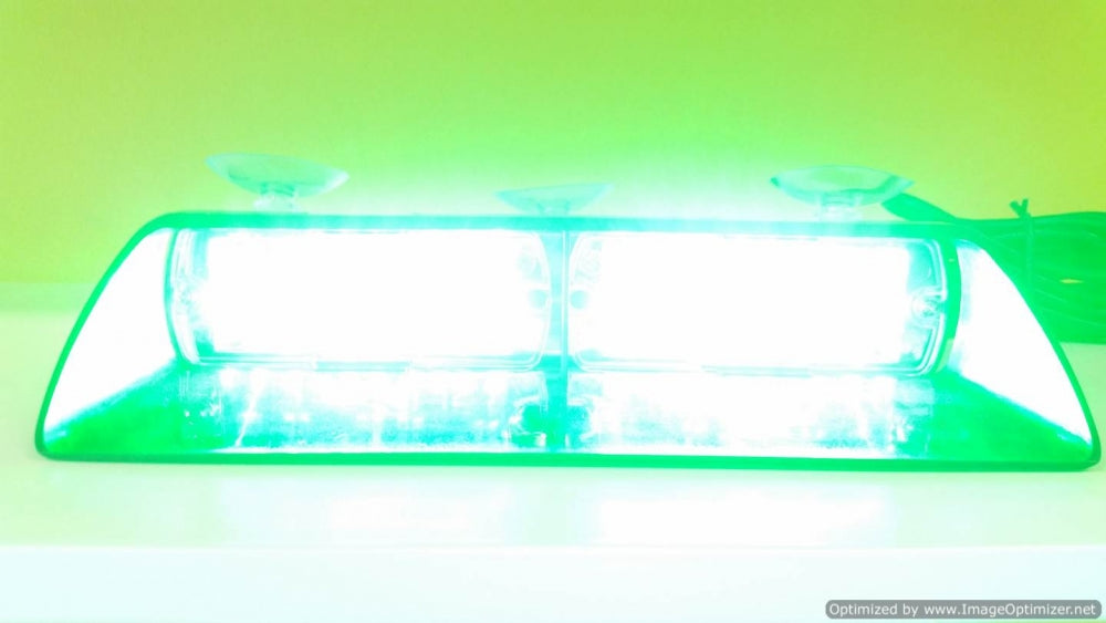Lightning LED Green Dash Strobe Light for Volunteer Firefighter