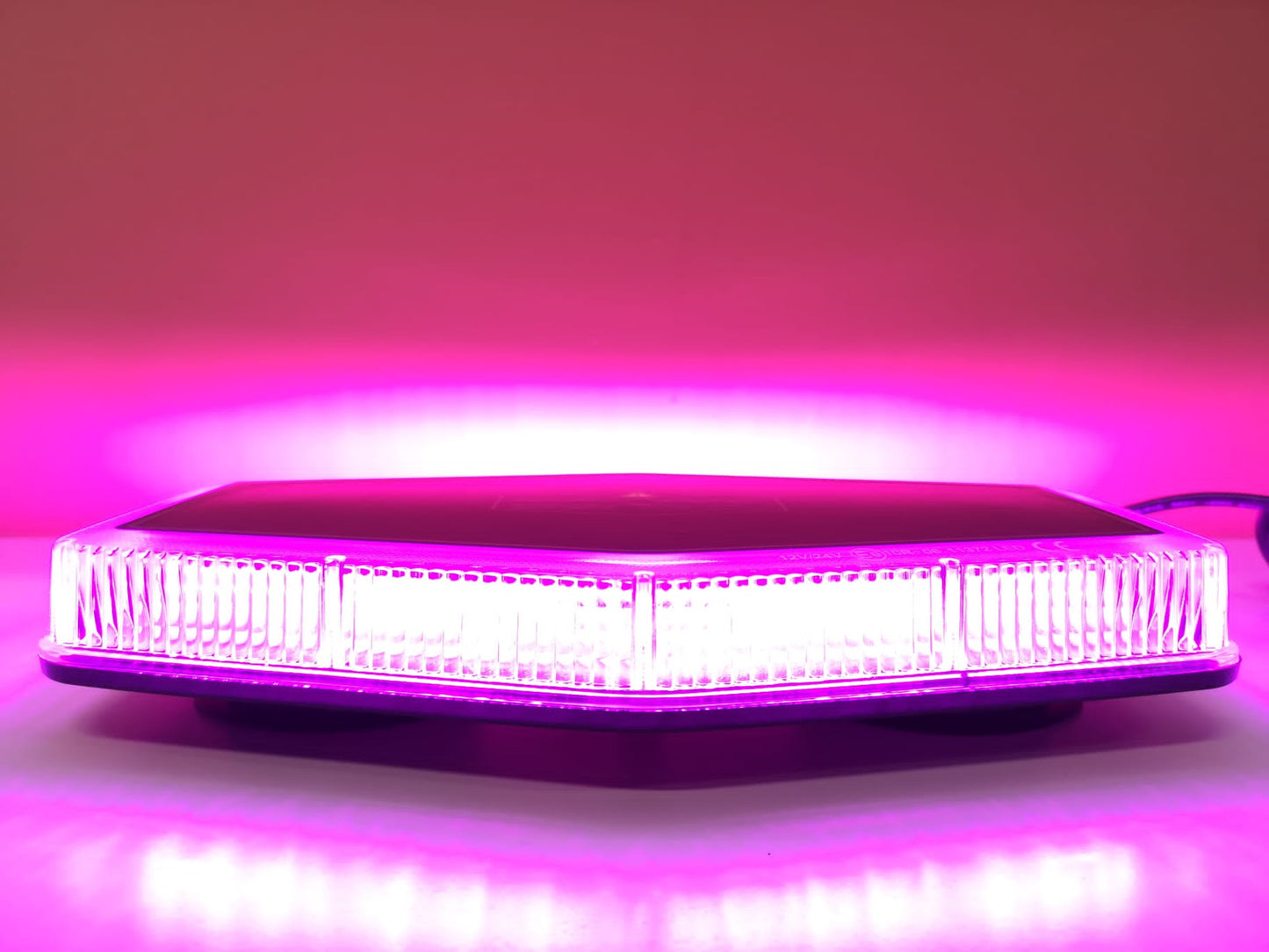 Purple / Magenta Funeral Hearse LED Warning Magnetic Roof Mount Light Bar