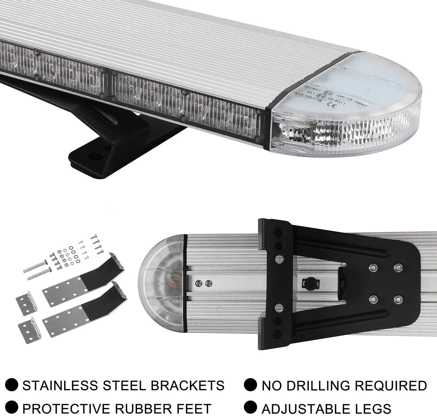 48" X1 Full Size LED Rooftop Warning Emergency Light Bar with Work Light
